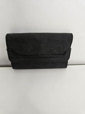 Celine Black Signature Pattern Trifold Wallet Exellent Condition